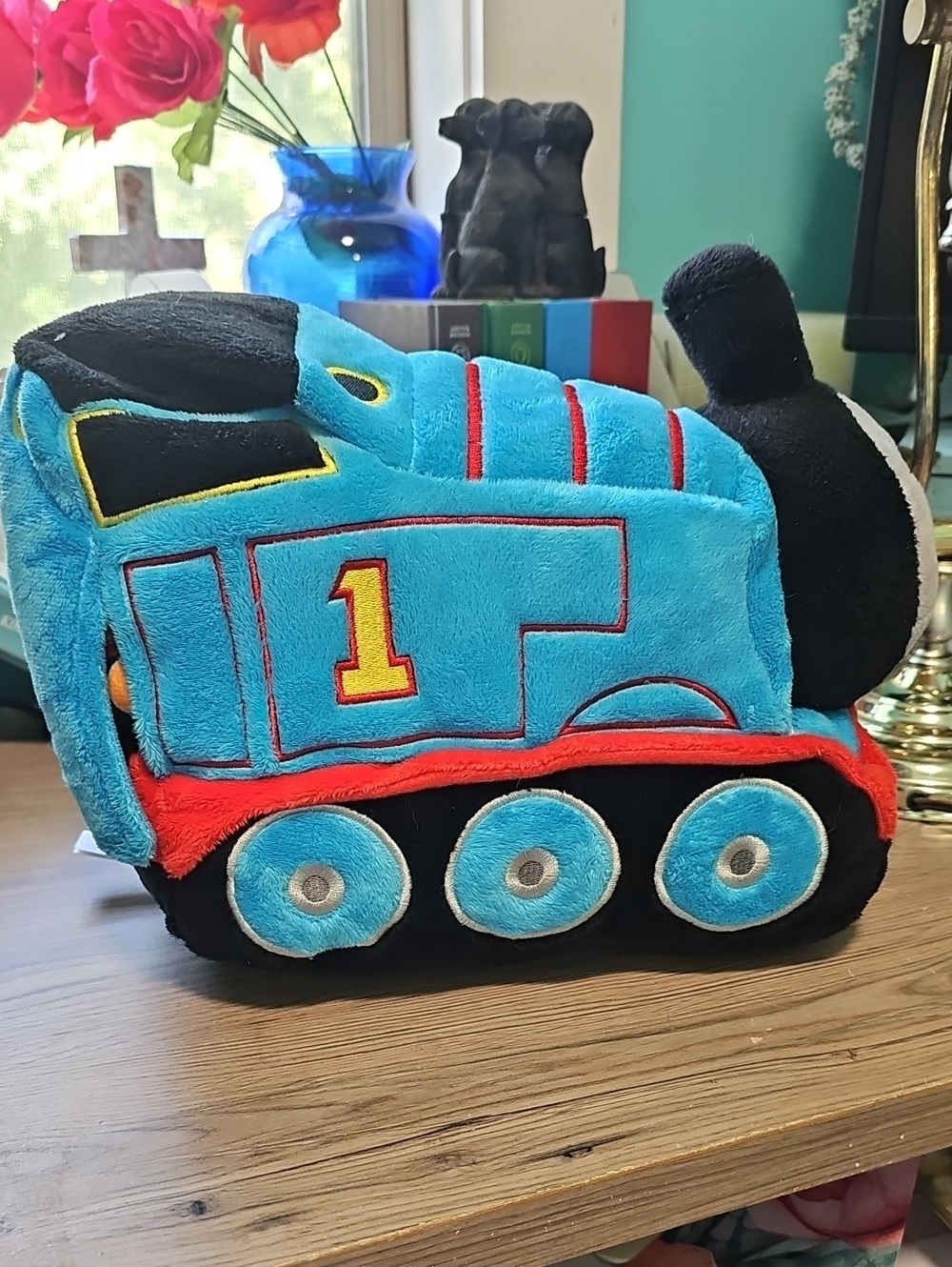 Thomas The Train Blue Plush Toy Train for Kids - Soft 5 Plush Trains And Mat
